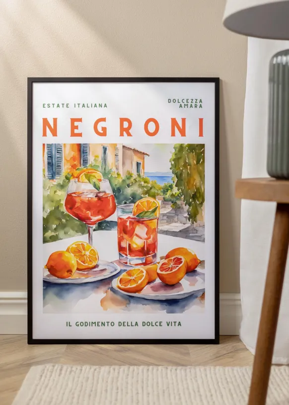 Ram Edsbyn Svart 40x70 cm - Passepartout Vit 28x58 cm