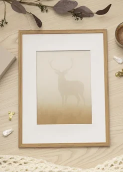 Ram Edsbyn Teak 42x59,4 cm (A2) - Passepartout Vit 25x38 cm