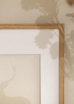 Ram Edsbyn Teak 30x40 cm - Passepartout Vit 18x27 cm