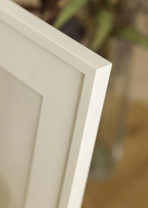 Ram E-Line Vit 50x50 cm - Passepartout Vit 35x35 cm