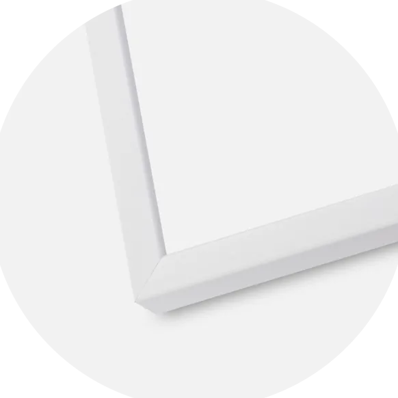 Ram E-Line Wide Vit 70x100 cm - Passepartout Svart 24x36 inches