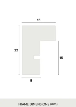 Ram E-Line Wide Vit 70x100 cm - Passepartout Vit 60x90 cm