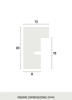 Ram E-Line Wide Vit 70x100 cm - Passepartout Svart 61x91,5 cm
