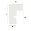 Ram E-Line Wide Vit 70x100 cm - Passepartout Vit 61x91,5 cm