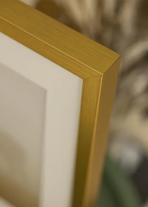 Ram Falun Guld 30x40 cm - Passepartout Vit 8x12 inches