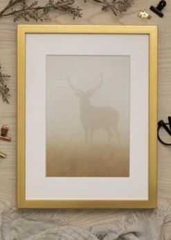 Ram Falun Guld 30x40 cm - Passepartout Vit 8x12 inches