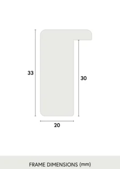 Ram Falun Guld 24x30 cm - Passepartout Vit 7x9 inches