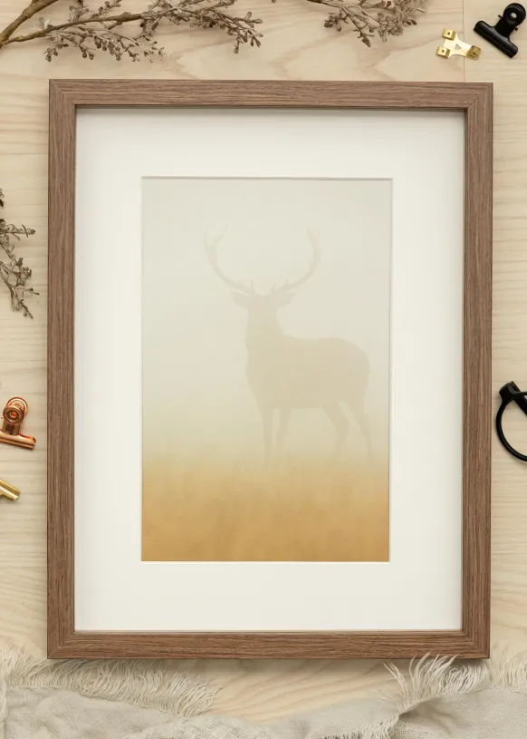Ram Fiorito Glas Mörk Ek 40x40 cm