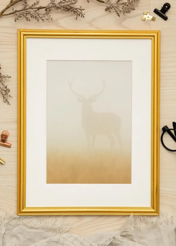 Ram Frigg Glas Guld 18x24 cm