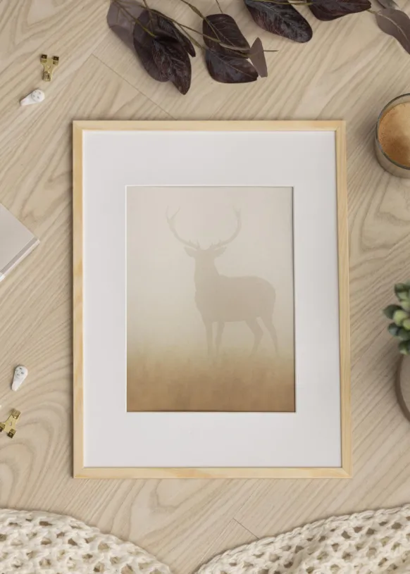 Ram Galant Furu 50x50 cm - Passepartout Vit 35x35 cm