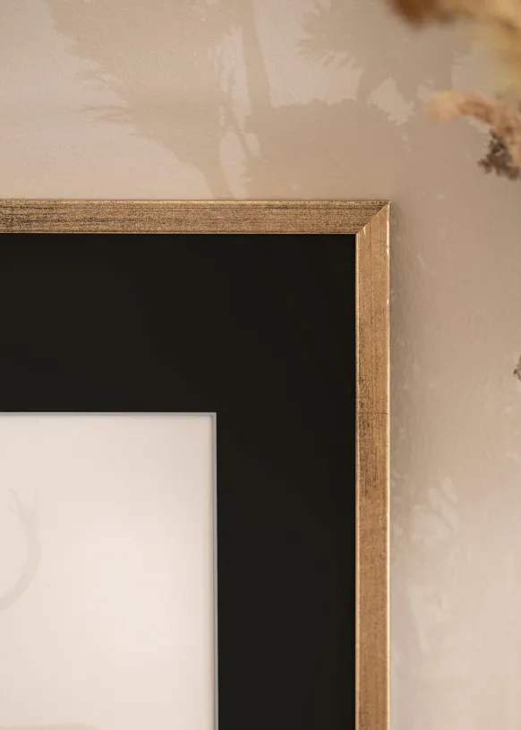 Ram Galant Guld 50x70 cm - Passepartout Svart 40x60 cm