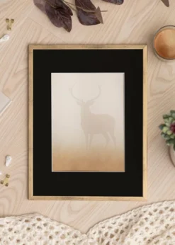 Ram Galant Guld 30x40 cm - Passepartout Svart 18x27 cm