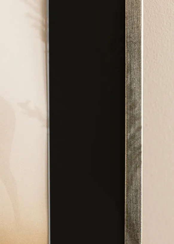 Ram Galant Silver 40x50 cm - Passepartout Svart 27,5x37 cm