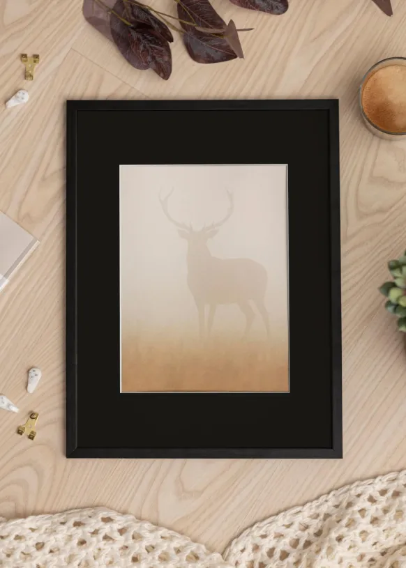 Ram Galant Svart 35x50 cm - Passepartout Svart 24x30 cm