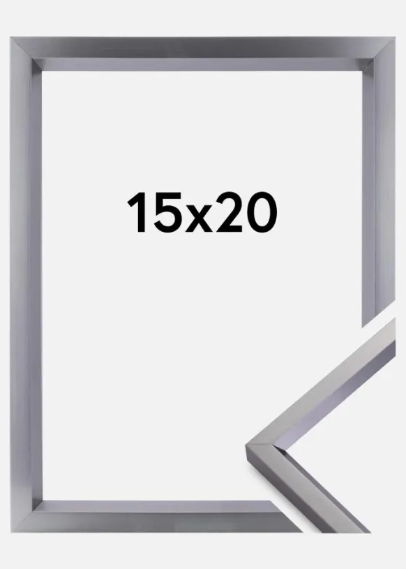 Ram Glas Steel Style Glas Stål 15x20 cm