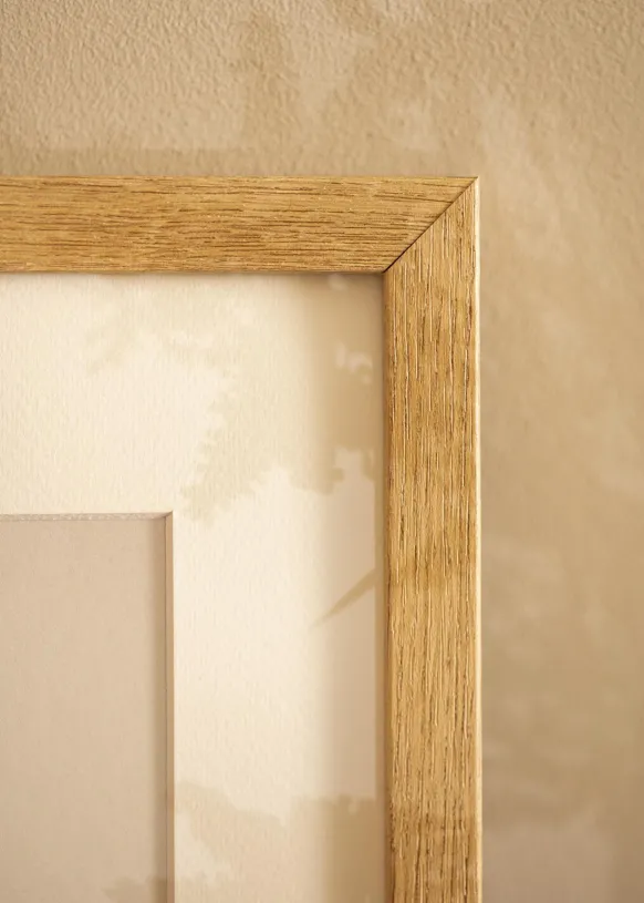 Ram Hermes Naturlig Ek 18x24 cm - Passepartout Vit 13x17 cm