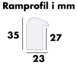 Ram Högbo Silver - Valfri Storlek (Akrylglas)