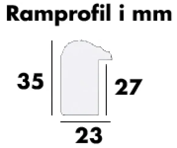 Ram Högbo Silver - Valfri Storlek (Akrylglas)