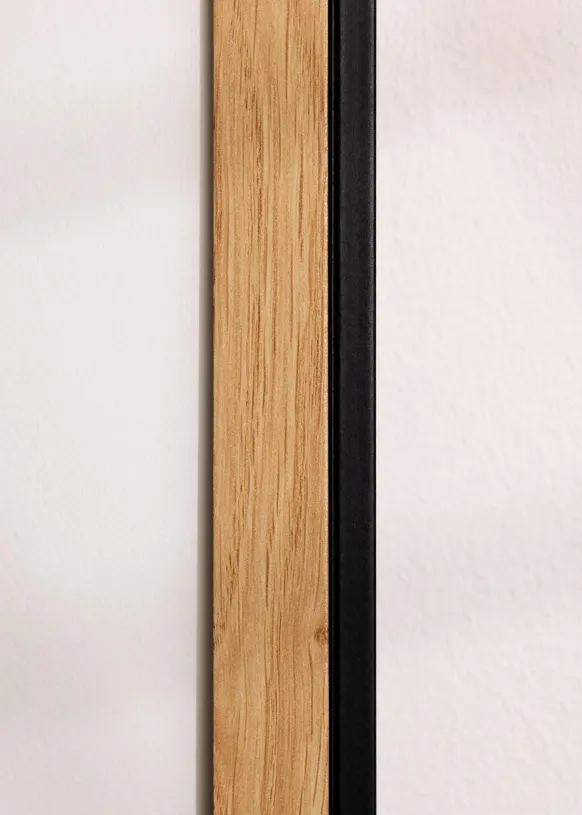 Ram Iris Svart 50x70 cm - Dubbel Passepartout Vit 40x50 cm
