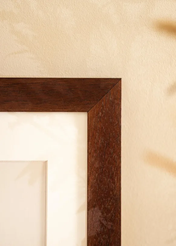 Ram Juno Teak 40x50 cm - Passepartout Vit 28x35 cm