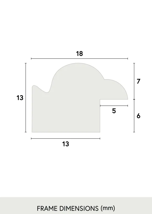 Ram Line Glas Svart 21x30 cm