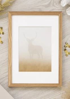 Ram Massiv Ek 70x100 cm - Passepartout Vit 24x36 inches