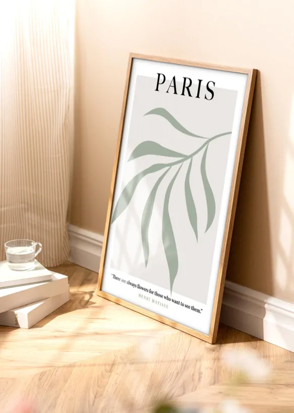 Ram Modern Teak 40x50 cm - Passepartout Vit 27x35 cm