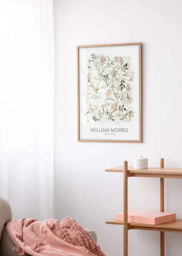 Ram Modern Teak 50x70 cm - Passepartout Vit 39x60 cm