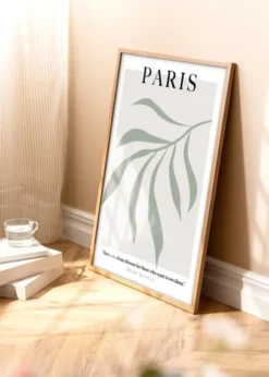 Ram Modern Teak 50x70 cm - Passepartout Vit 39x60 cm