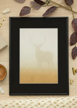 Ram New Lifestyle Matt Svart 20x30 cm - Passepartout Svart 15x21 cm (A5)