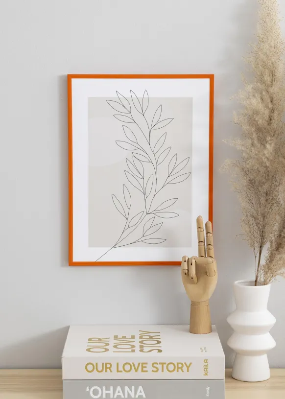 Ram New Lifestyle Orange 40x50 cm - Passepartout Vit 30x40 cm