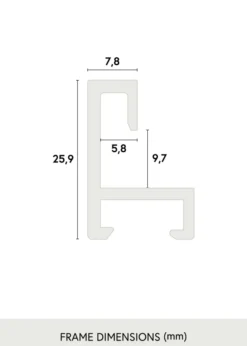 Ram Nielsen Premium Alpha Glas Blank Svart 50x65 cm