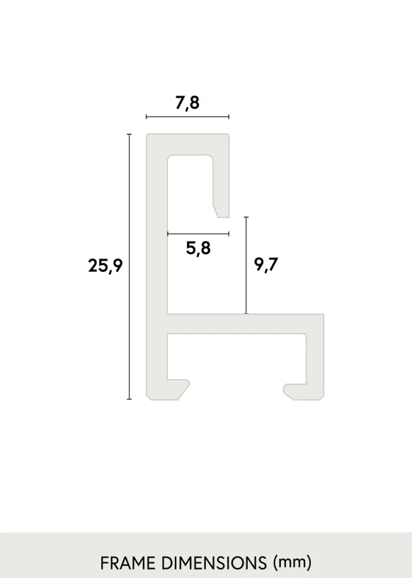Ram Nielsen Premium Alpha Glas Blank Svart 50x65 cm