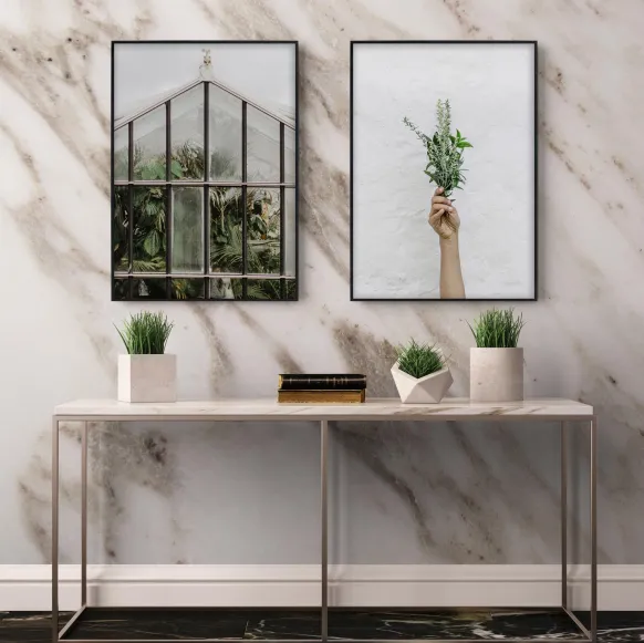 Ram Nielsen Premium Alpha Glas Blank Svart 70x70 cm