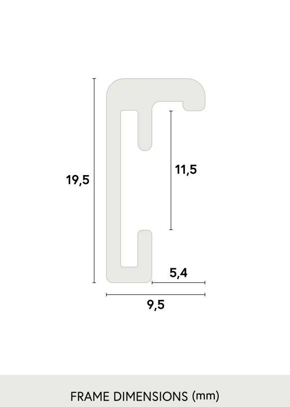 Ram Nielsen Premium Classic Glas Guld 50x70 cm