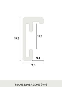 Ram Nielsen Premium Classic Glas Guld 70x100 cm