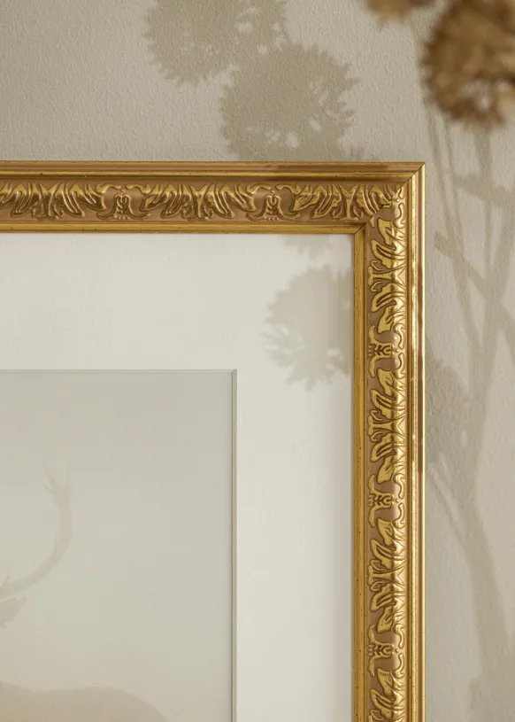 Ram Nostalgia Glas Guld 40x50 cm
