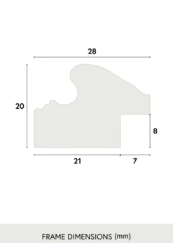 Ram Nostalgia Glas Guld 40x50 cm
