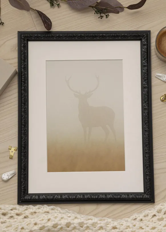 Ram Nostalgia Glas Svart 50x70 cm