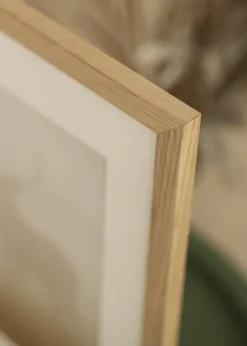 Ram Oak Wood 60x80 cm - Dubbel Passepartout Vit 50x70 cm