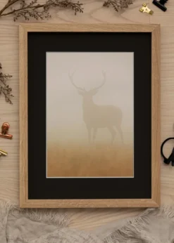 Ram Oak Wood 60x90 cm - Passepartout Svart 50x75 cm