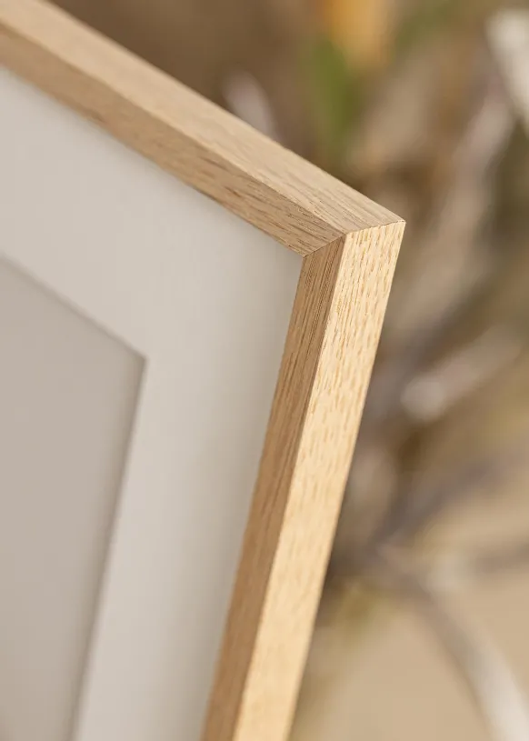 Ram Oslo Ek 30x30 cm - Dubbel Passepartout Vit 20x20 cm