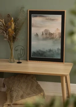Ram Oslo Ek 60x60 cm - Passepartout Svart 45x45 cm