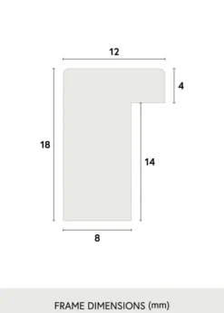 Ram Oslo Ek 60x60 cm - Passepartout Vit 50x50 cm