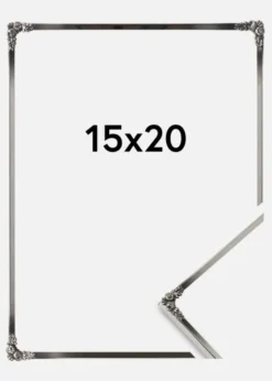 Ram Rosen Metall Glas Silver 15x20 cm