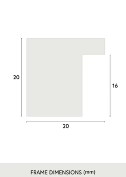 Ram Salisbury Ek 40x40 cm - Passepartout Vit 31x31 cm