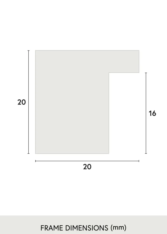 Ram Salisbury Ek 70x100 cm - Passepartout Vit 61x91,5 cm