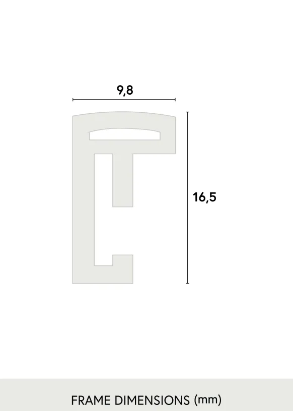 Ram Scandi Matt Svart 40x50 cm - Passepartout Vit 29,7x42 cm (A3)