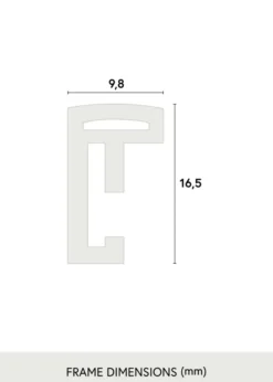 Ram Scandi Svart 40x50 cm - Passepartout Vit 29,7x42 cm (A3)