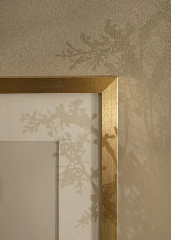 Ram Selection Guld 60x60 cm - Passepartout Vit 50x50 cm
